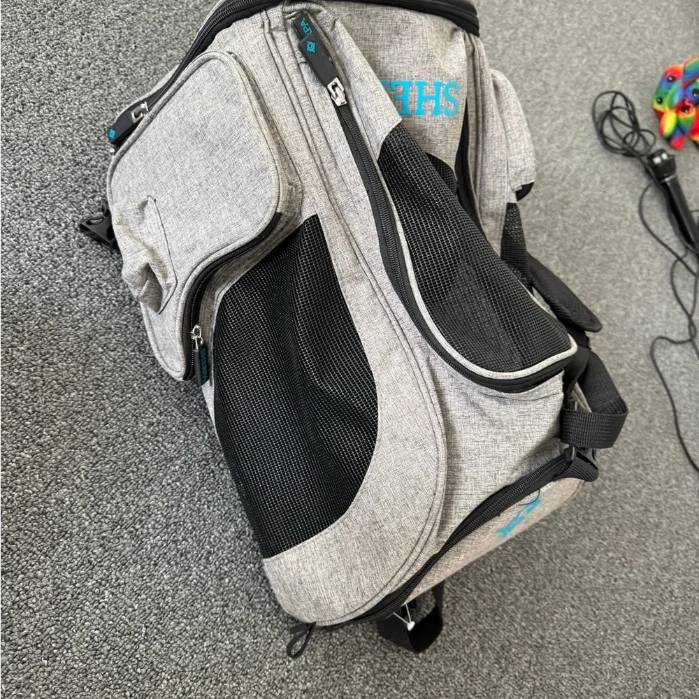 Gray and Black Backpack